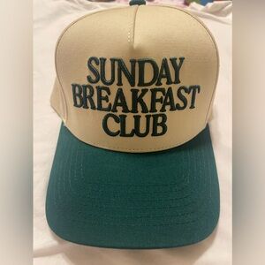 NWOT Sunday Breakfast Club Cap